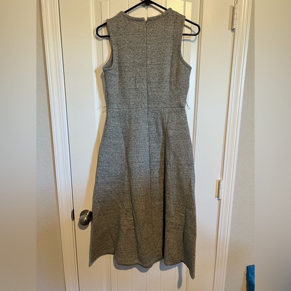 J. Crew Heather Gray Midi Dress - Picture 3 of 4